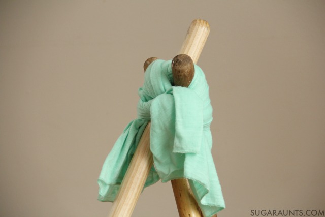 How to make a teepee for indoor play that kids will love for a reading nook or pretend play space. I love it for a sensory calm down space!