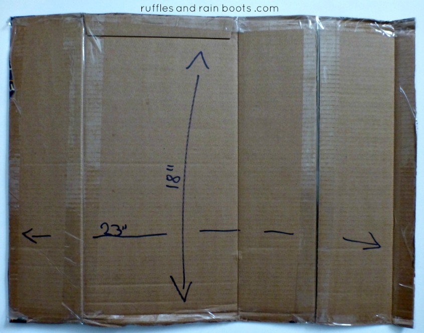 Ruffles-And-Rain-Boots-cardboard-tulle-cutting-method-Princess-Anna-Dress how to quickly cut tulle evenly
