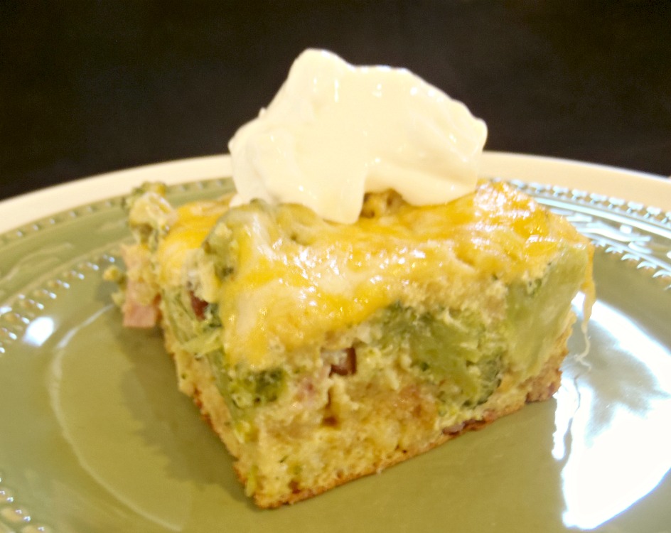 Aunt Peg's Recipe Box Ham, Cheese, and Broccoli Strata