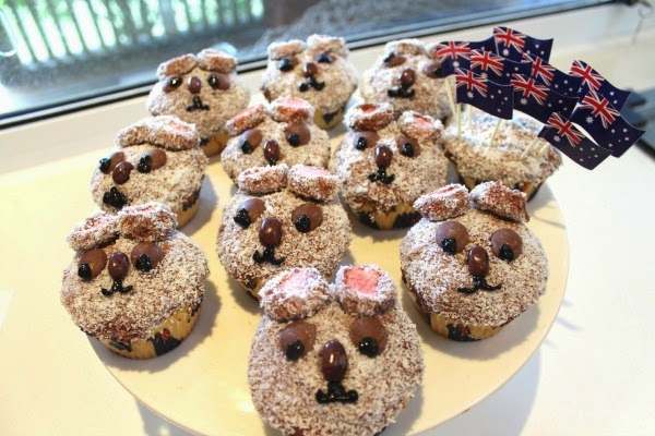 Desire Empire Koala Bear Lamington Cupcakes for Australia Day