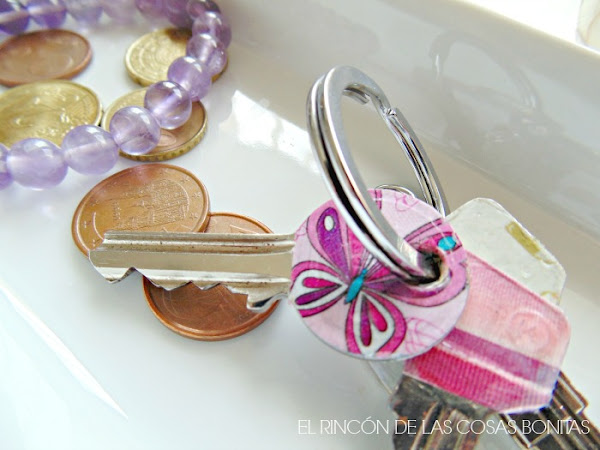 Llaves decoradas con decoupage
