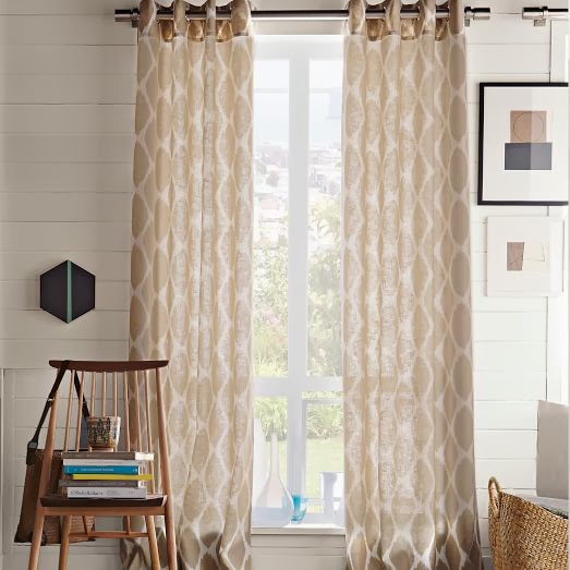 Cheap West Elm inspired curtains... Little House of Four Creating a