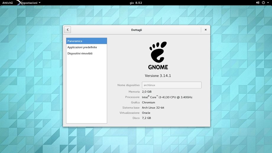 Gnome 3.14.1 in Arch Linux