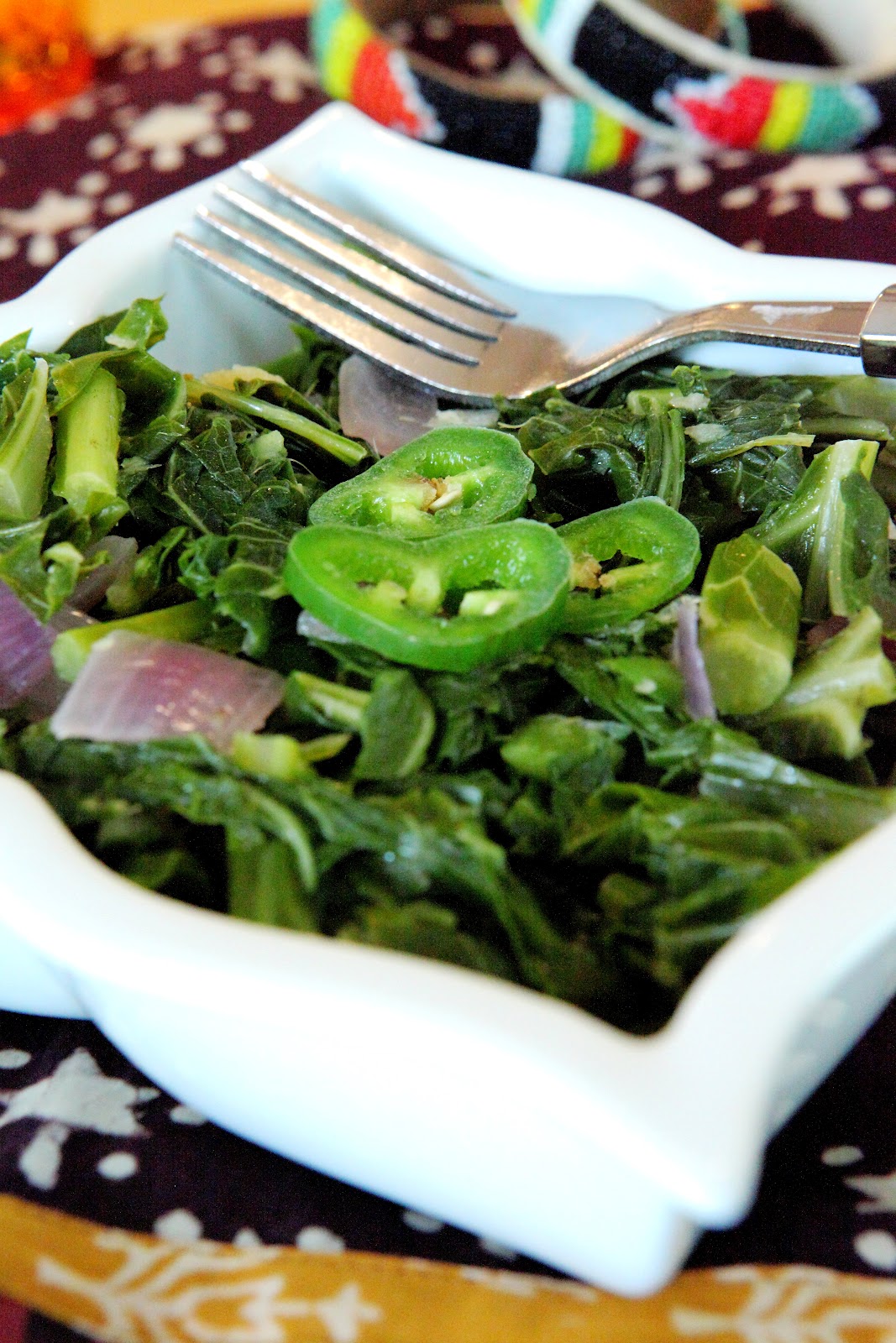 The Mistress of Spices Abesha gomen (Ethiopian collard greens)