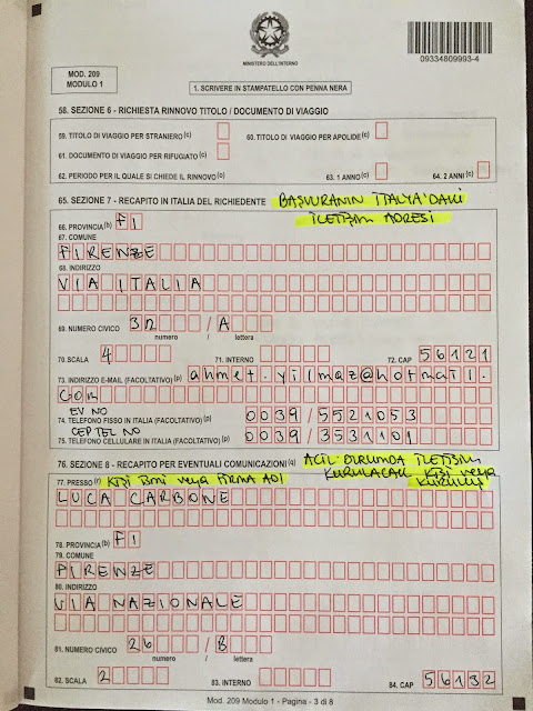 permesso di soggiorno başvuru formu modulo 1 sayfa 3 permesso di soggiorno başvuru formu modulo 1 sayfa 3