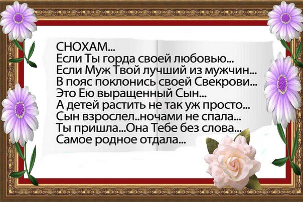 Короткий стих о сыне и невестке Короткий стих о сыне и невестке
