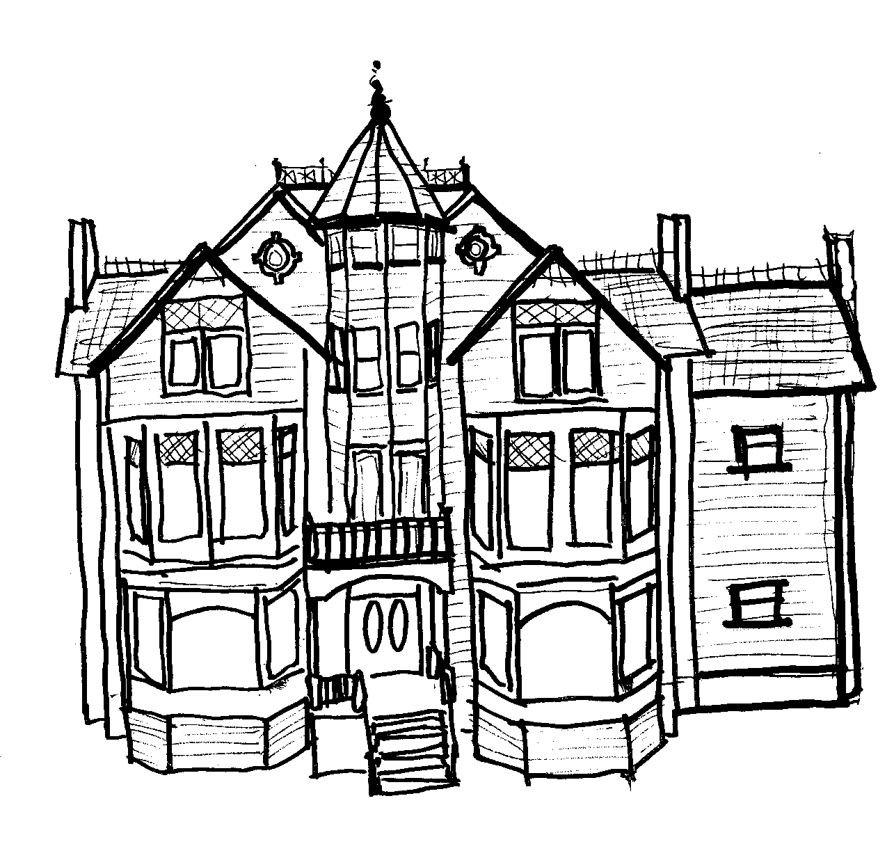 Mansion Coloring Pages