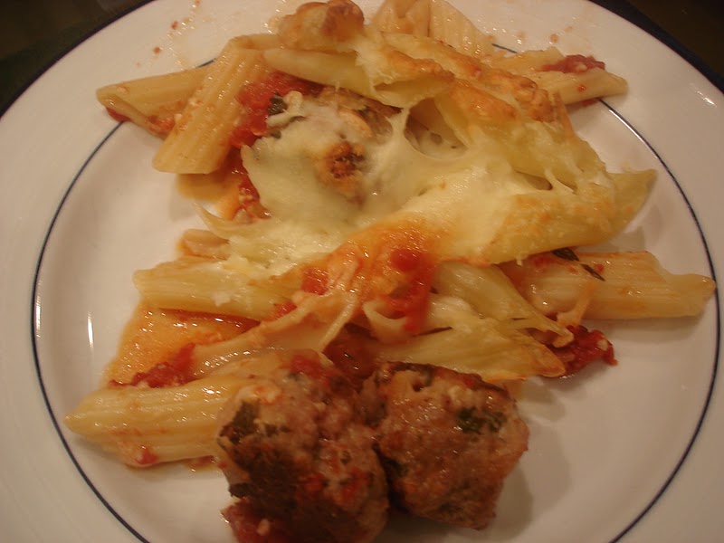 A Kitchen In Brooklyn Sasha's Kitchen Baked Ziti with Turkey Meatballs