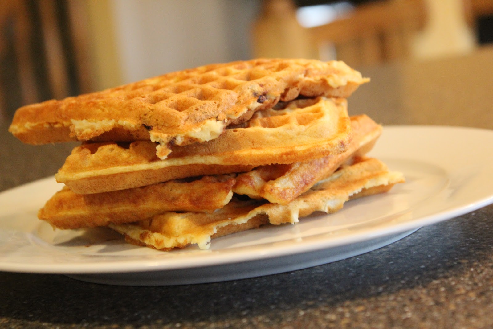 Thyme In Our Kitchen Buttermilk and Chocolate Chip Waffles