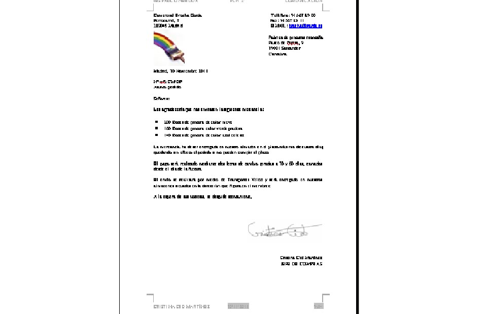 carta de pedido