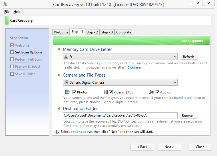 Screenshot Card Recovery Screenshot Card Recovery