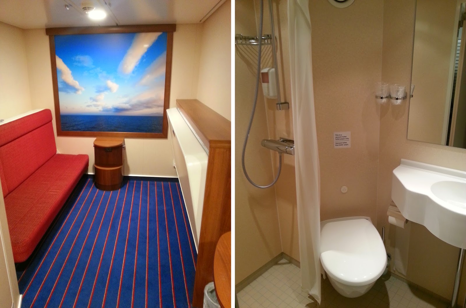 MS Stavangerfjord Bergensfjord Cruise Ferry - Standard Inside Cabin & En Suite Bathroom MS Stavangerfjord Bergensfjord Cruise Ferry - Standard Inside Cabin & En Suite Bathroom