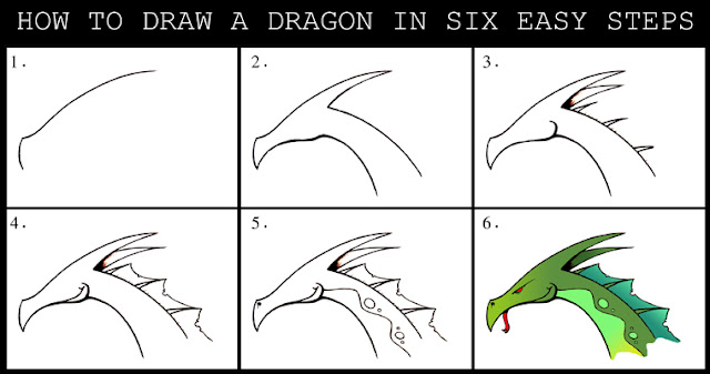 DARYL HOBSON ARTWORK: How To Draw A Dragon Step By Step