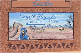 Eenmaal in Zagora kun je in 52 dagen naar Timboektoe, de legendarische hoofdstad van Mali. Per kameel wel te verstaan!