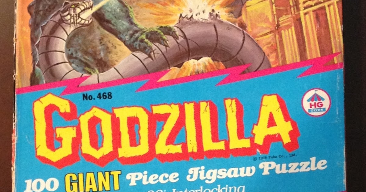 the sphinx Godzilla "100 GIANT Piece" Tricephalon Puzzle (HG Toys, 1978)