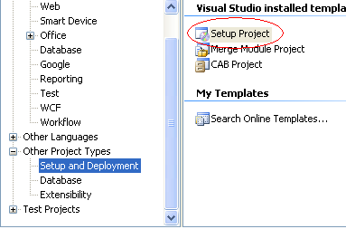 Creating A Setup Program In Visual Studio 2008