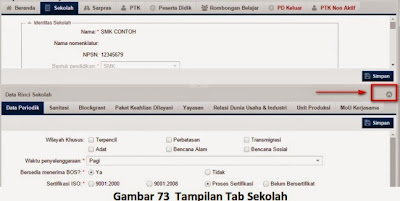 Tab sekolah Dapodikmen