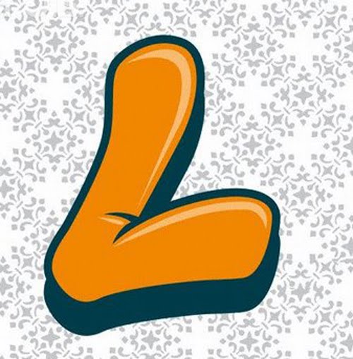 Yusa Blogs Graffiti Alphabet Letter L Bubble