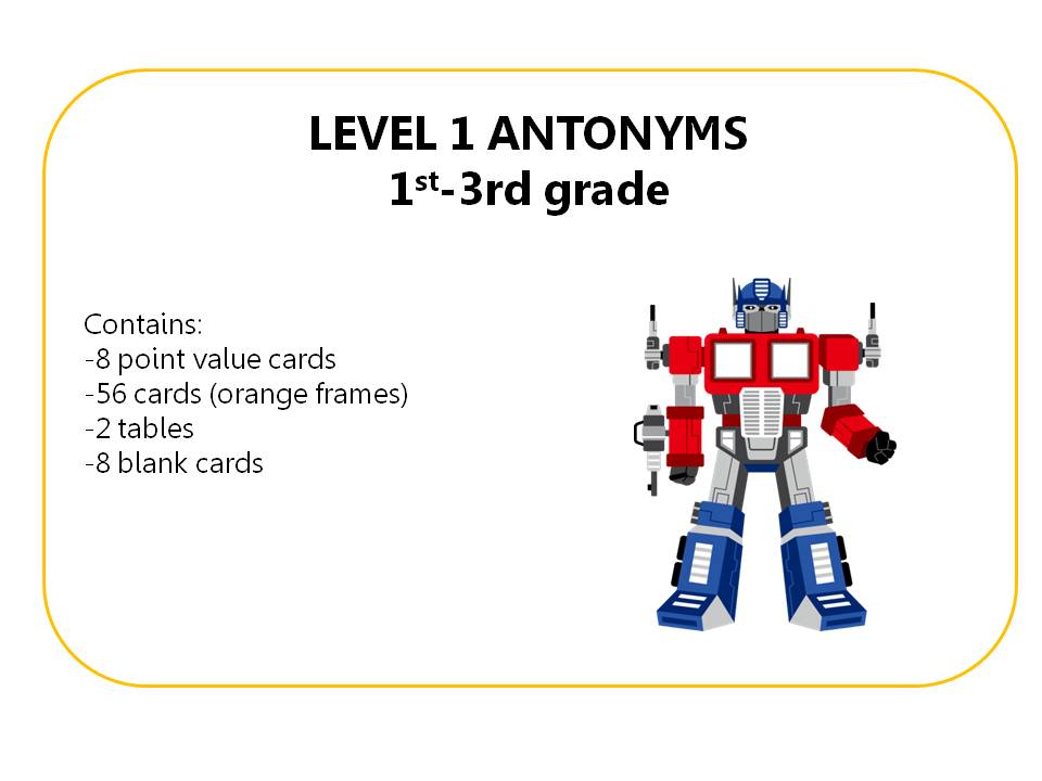 A Speechie's World Robotic Synonyms and Antonyms