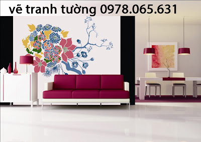 vẽ tranh tường phòng khách vẽ tranh tường,vẽ tranh tường phòng ngủ