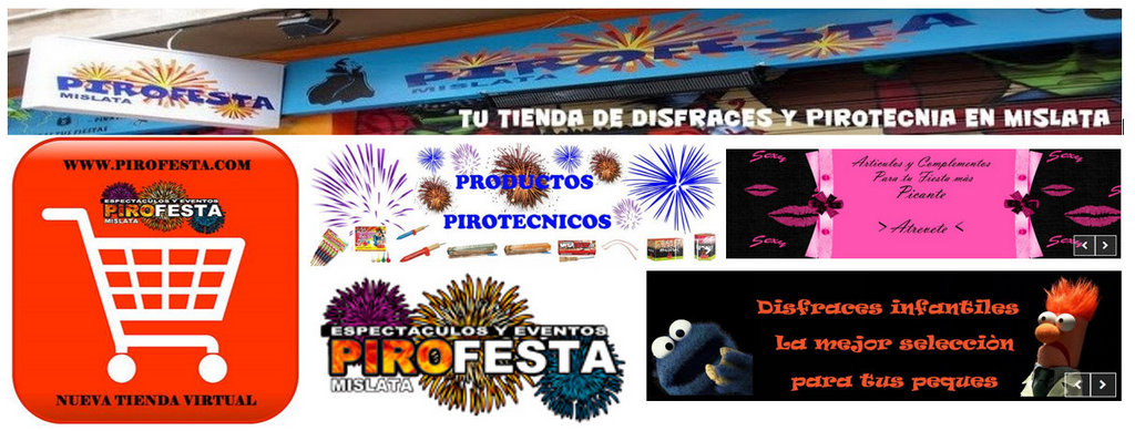 TIENDA DE PIROTECNIA Y DISFRACES PIROFESTA