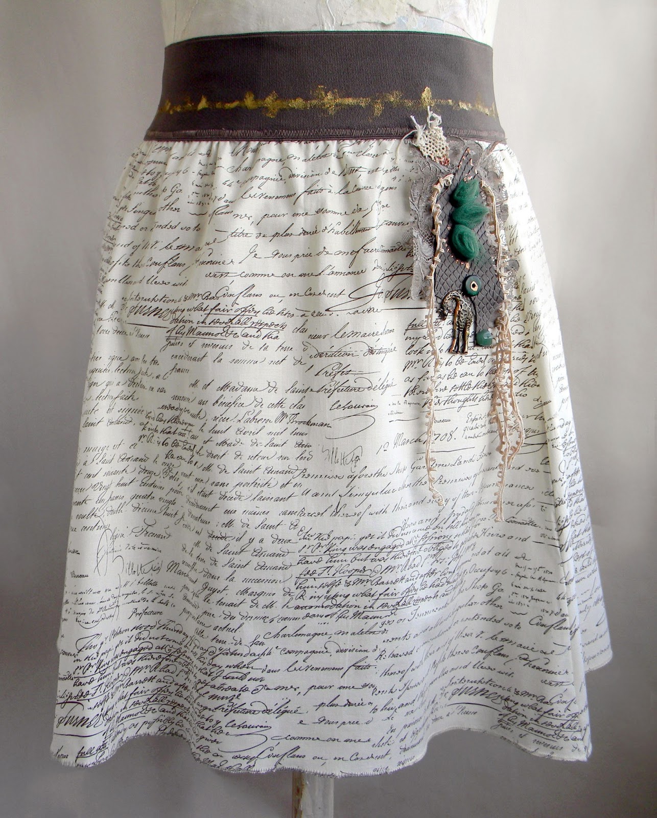 Unique Handcrafted Skirt Fashion Skirt Original Clothing