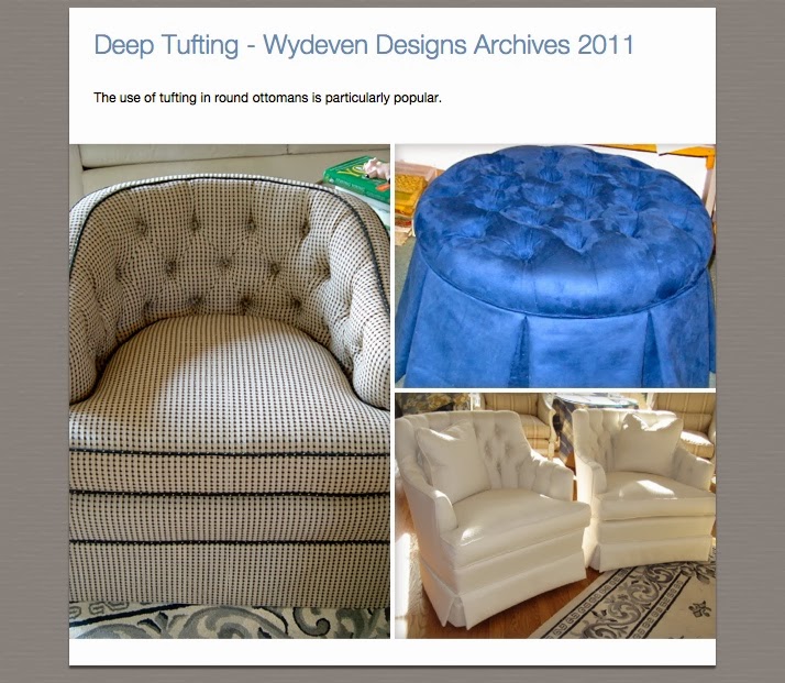 Wydeven Designs Upholstery Techniques Tufting