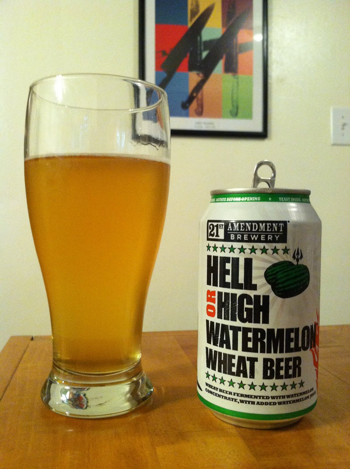 21st Amendment Brewery Hell or High Watermelon Wheat Beer I Love The Sauce