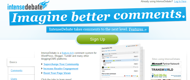 Intense Debate Home Page