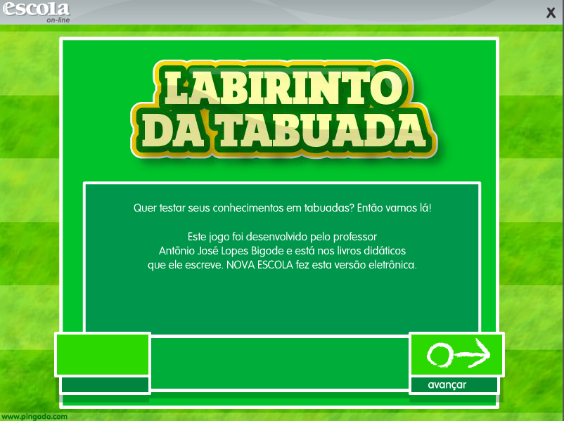 Jogo Labirinto da Tabuada