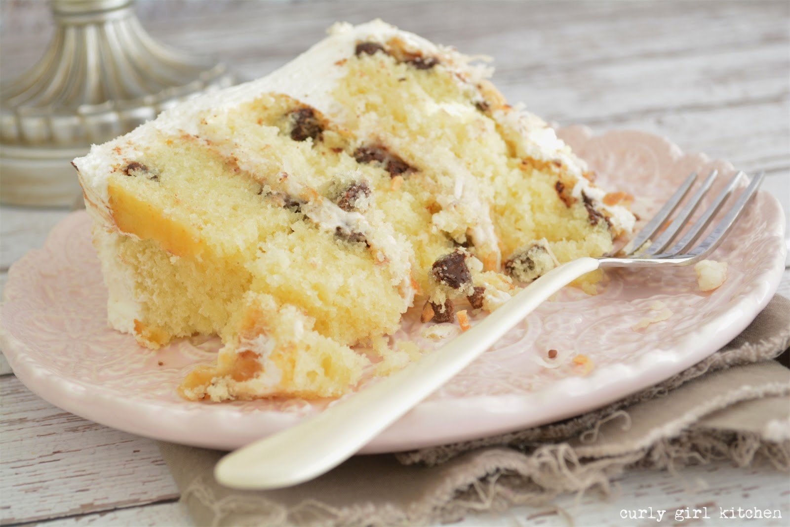 Curly Girl Kitchen Almond Cake with Banana Cream Filling