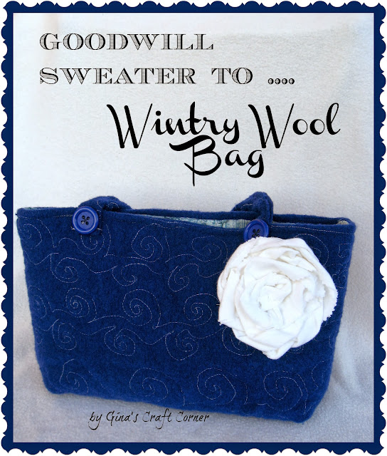 Gina's Craft Corner Felted Sweater Bag Tutorial