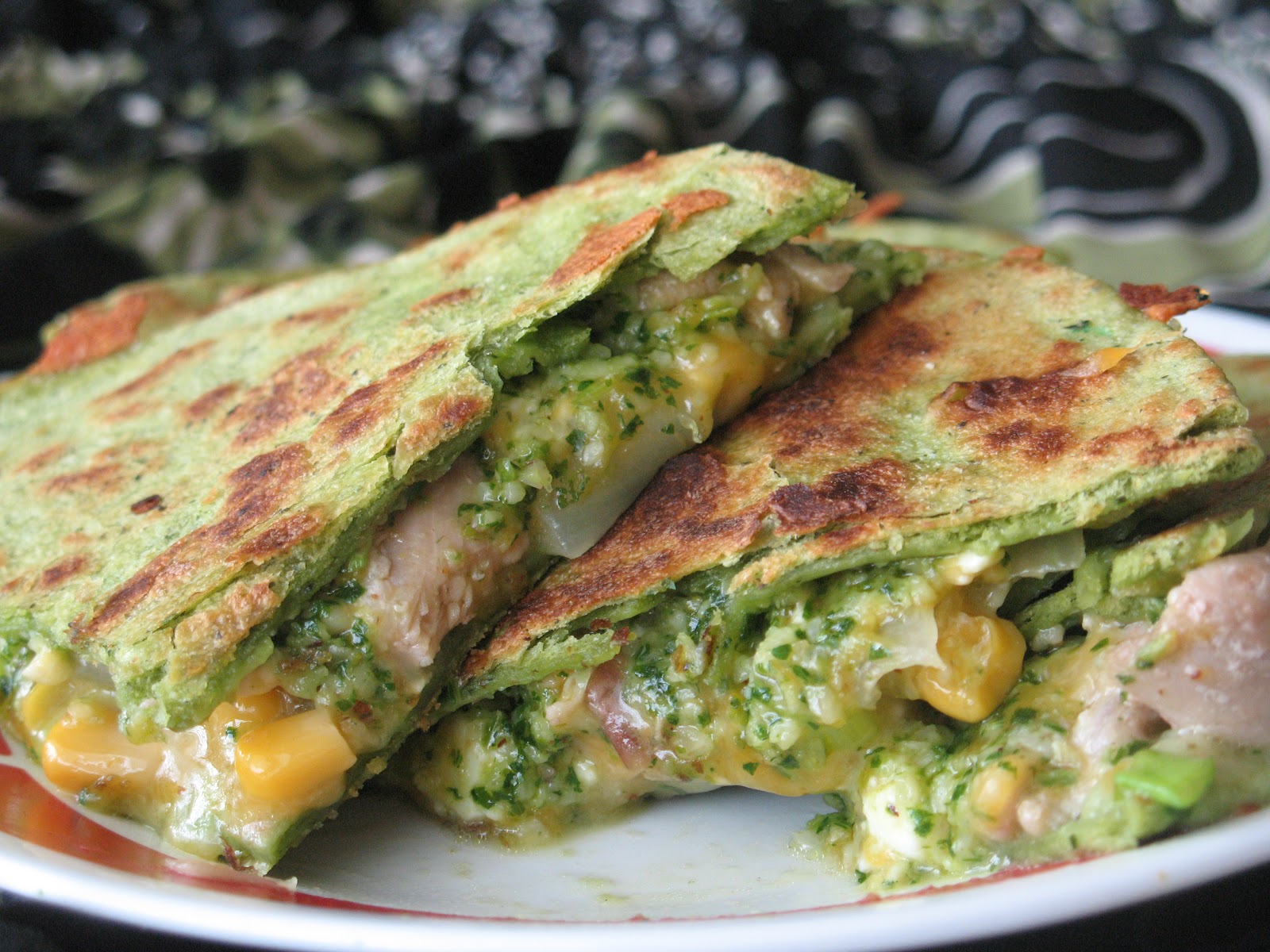 White Family Recipes Guru's CilantroLime Chicken Quesadillas