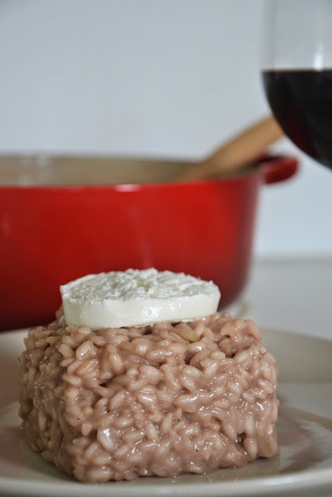 risotto al barolo e burrata