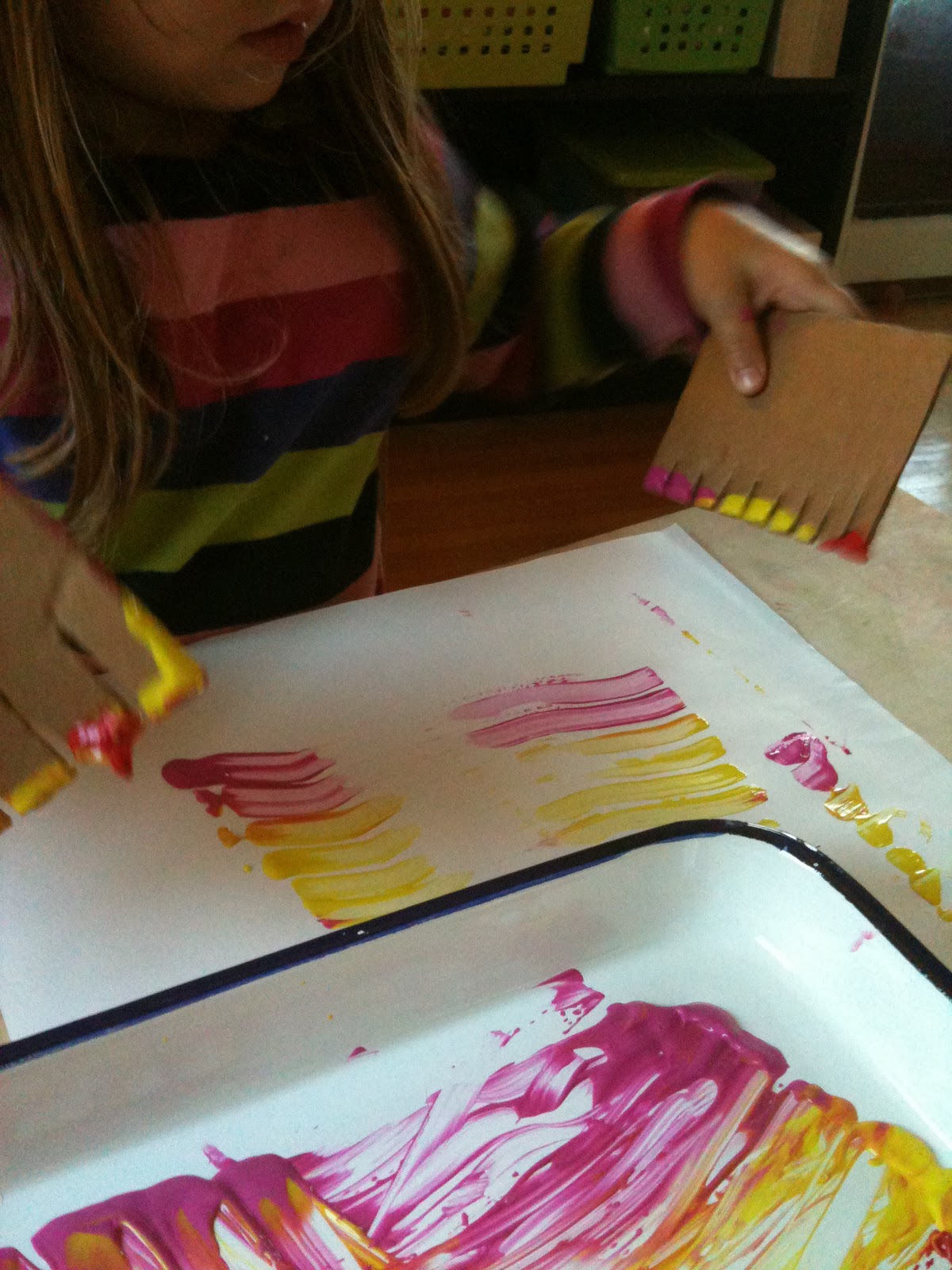 A Childhood List 49) DIY Texture Combs for Painting