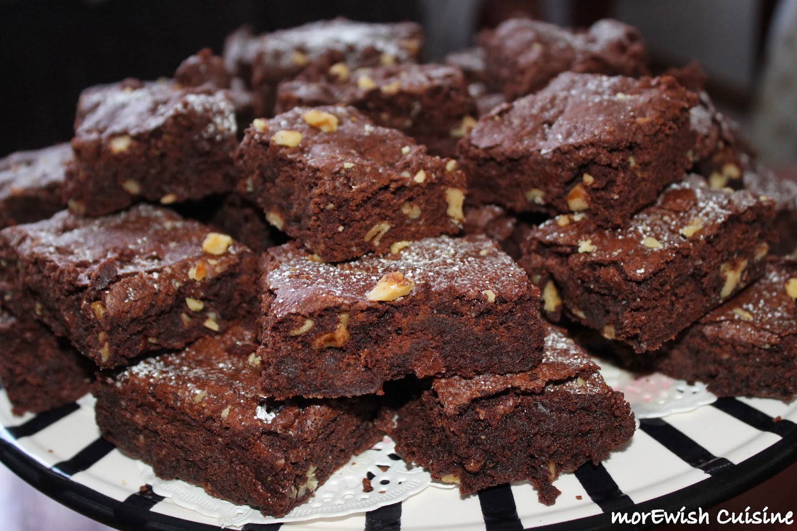morEwish Cuisine by Mahwish Fudge Brownies with Walnuts