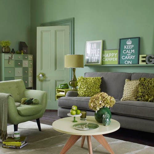 Diseños de salas color verde - Salas con estilo