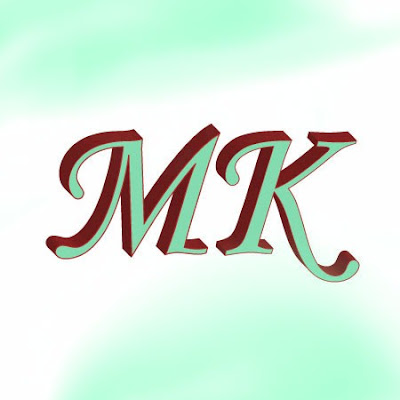 M K 3D Name Logo