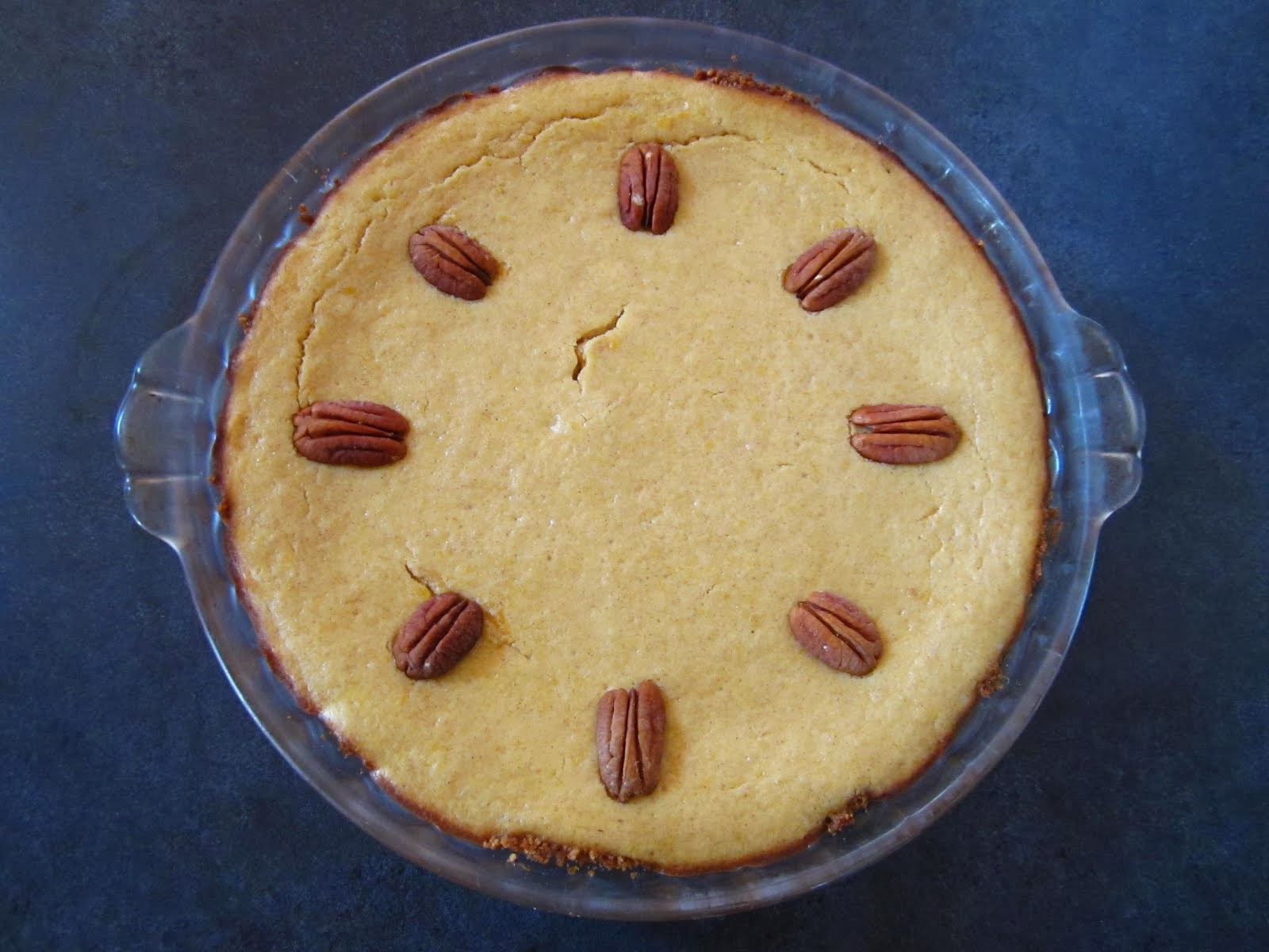 Pumpkin Cheesecake Pie with Ginger-Pecan Crust