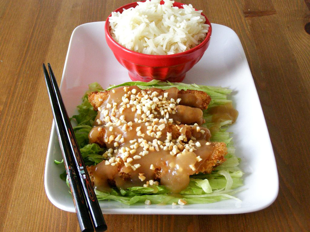 maple•spice Crispy Fried Almond 'Chicken' with Gravy (Soo Guy)