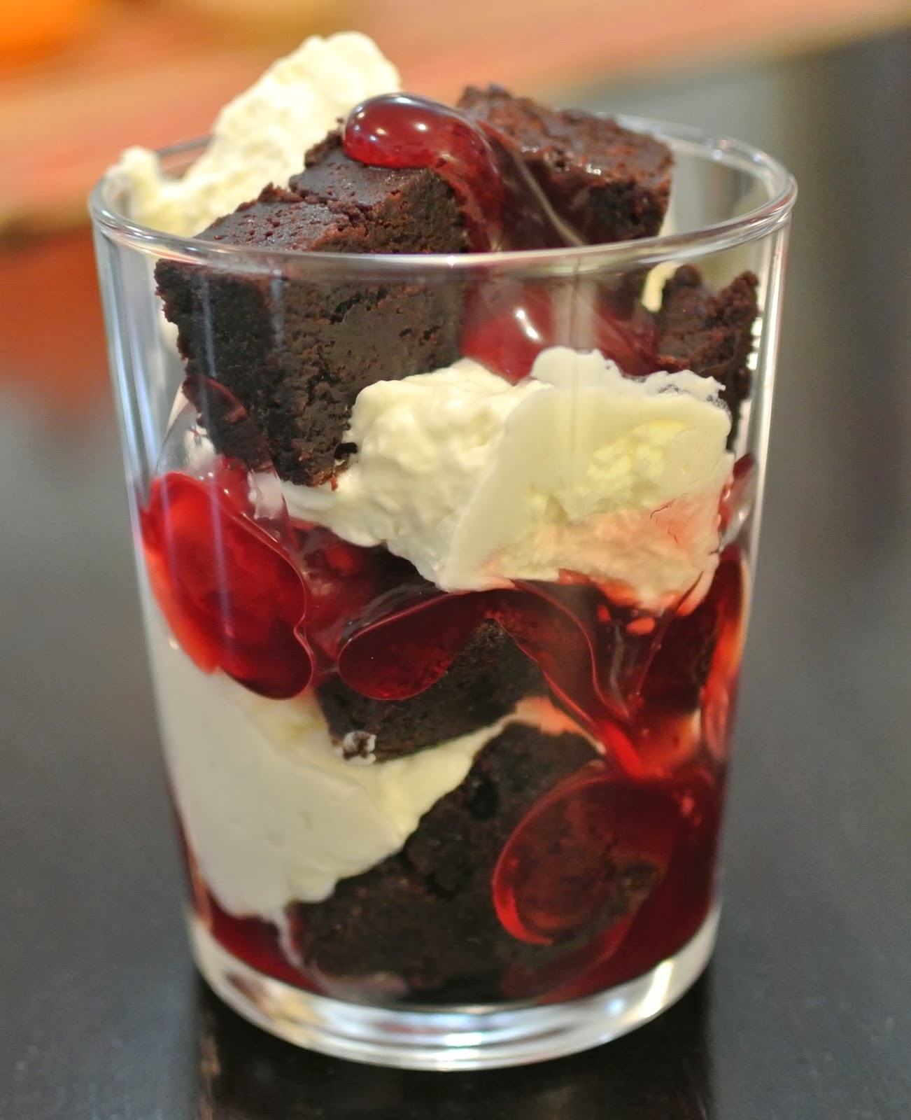 Cooking in Kirkland Cherry Cheesecake & Brownie Parfaits