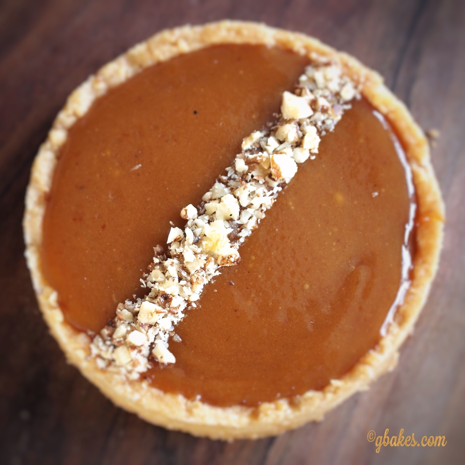 PUMPKIN SPICE CARAMEL TARTS with Walnut Buttery Crusts