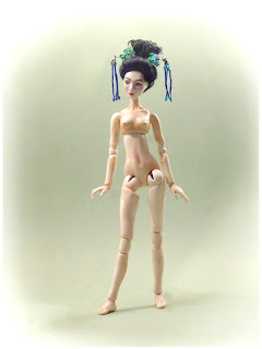 Porcelain geisha ball jointed doll
