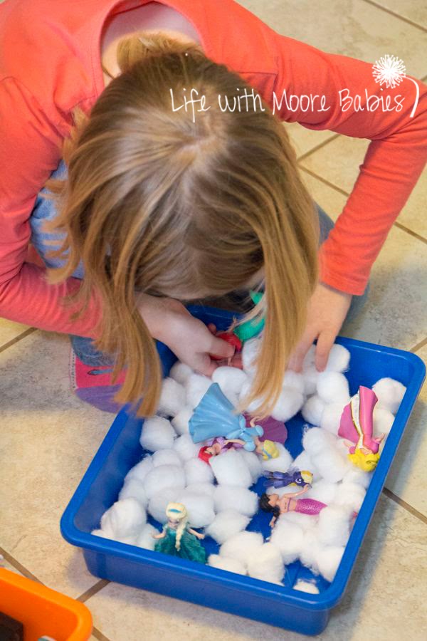 Cotton Ball Sensory Challenge Life with Moore Babies