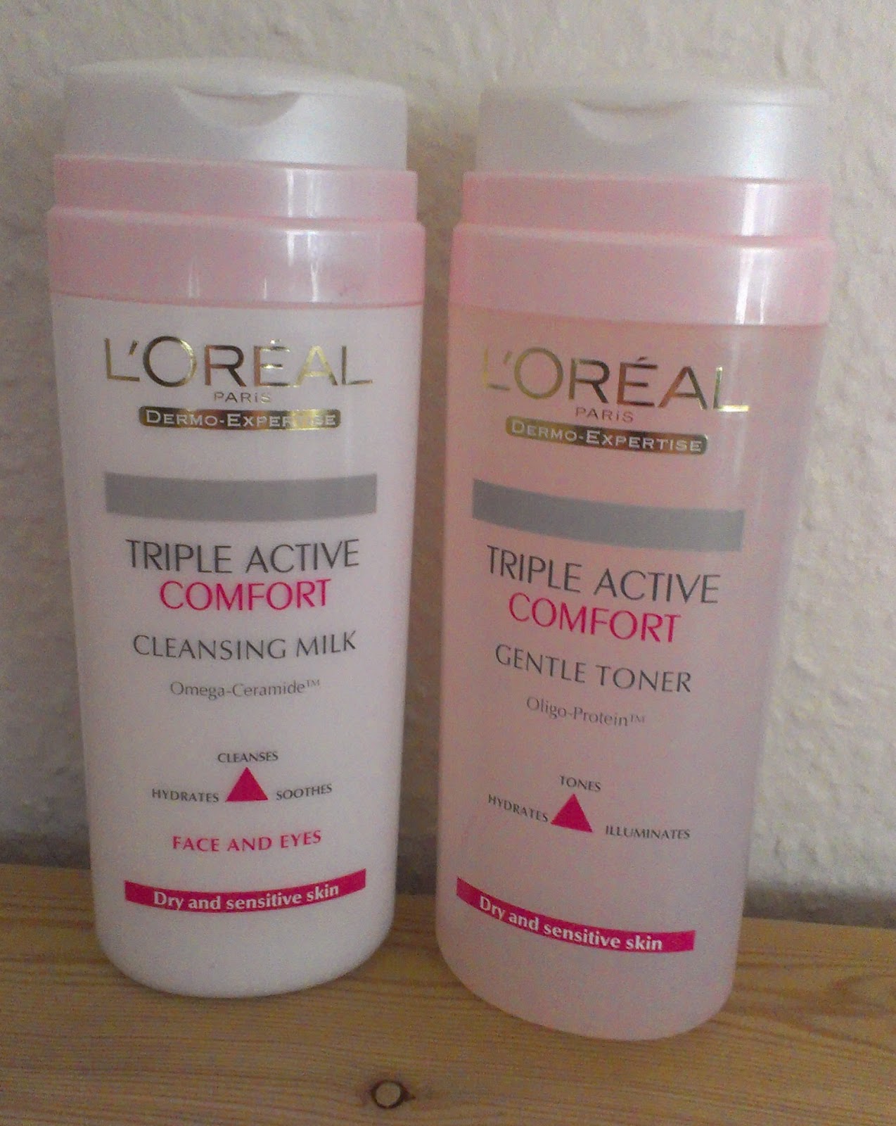 Bows of beauty L'ORÉAL Triple Active Comfort Cleansing Milk and Toner