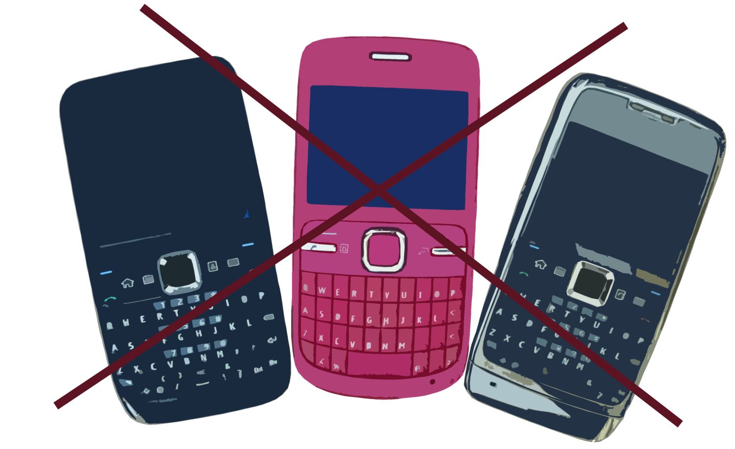 Stock Pictures Cell or mobile phone images and sketches of different types