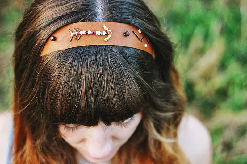 a bit of sunshine leather headband with The Merrythought
