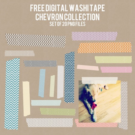 Free Chevron Pattern Washi Tape Free Chevron Pattern Washi Tape