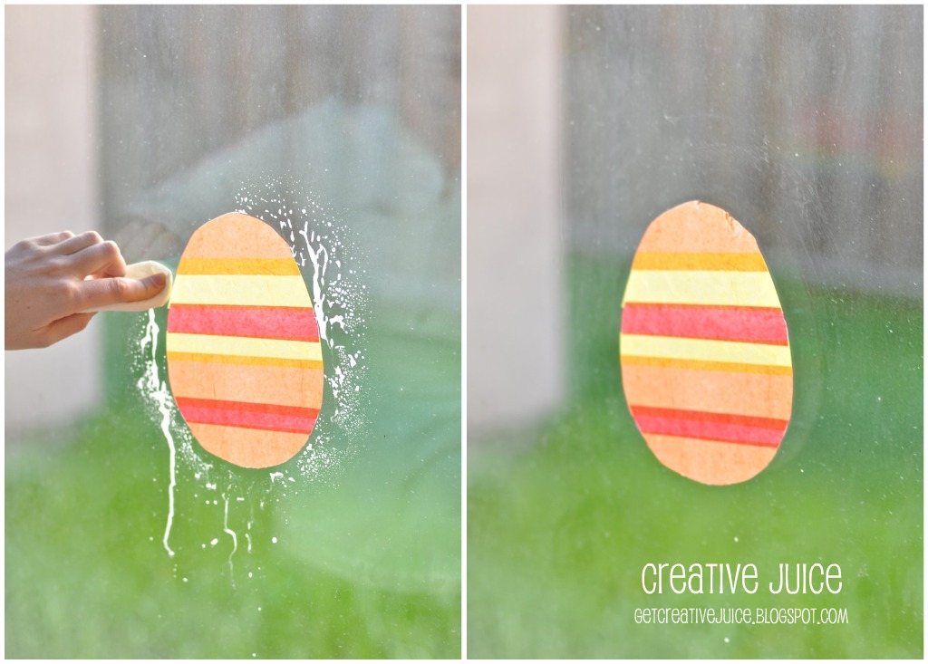 Creative Juice {TUTORIAL} easy tissue paper window decor