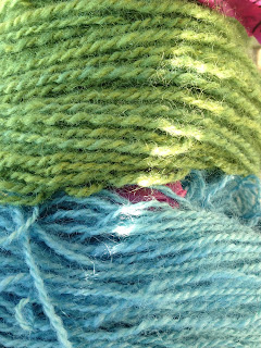 Top Woad over G. Marguerite dye. Bottom woad on white.